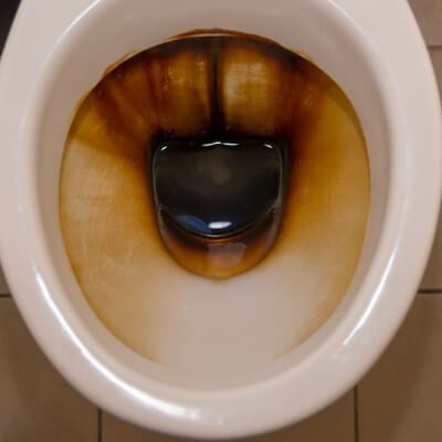 brown water in toilet